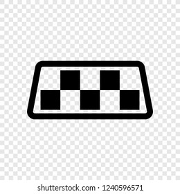 Taxi icon vector transparent grid