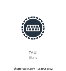 Taxi icon vector. Trendy flat taxi icon from signs collection isolated on white background. Vector illustration can be used for web and mobile graphic design, logo, eps10