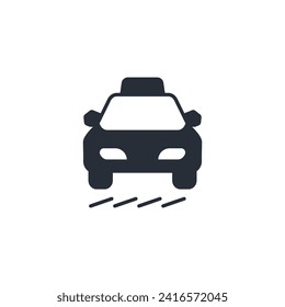 taxi icon. vector.Editable stroke.linear style sign for use web design,logo.Symbol illustration.