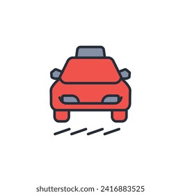 taxi icon. vector.Editable stroke.linear style sign for use web design,logo.Symbol illustration.