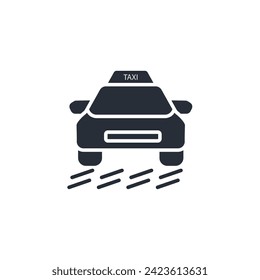 taxi icon. vector.Editable stroke.linear style sign for use web design,logo.Symbol illustration.