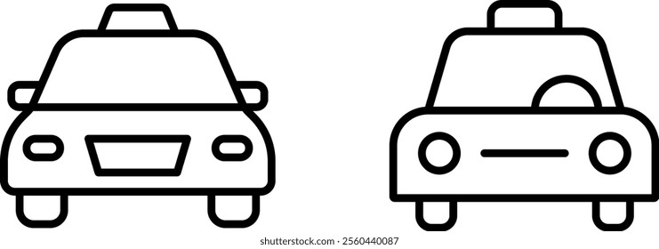 "Taxi Icon - Vehicle Symbol for Transportation and Ride Services"