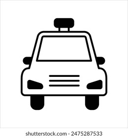 icono de taxi con fondo blanco Vector ilustración de stock