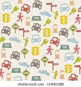 taxi icons over beige background. vector illustration