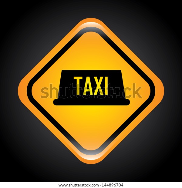 taxi\
icons over black background vector\
illustration
