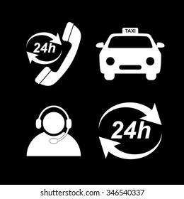 taxi icons set