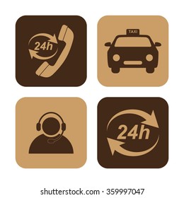 taxi icons  set