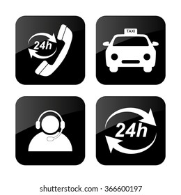 taxi  icons set