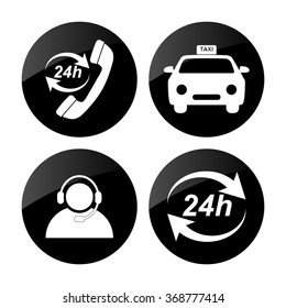 taxi  icons set