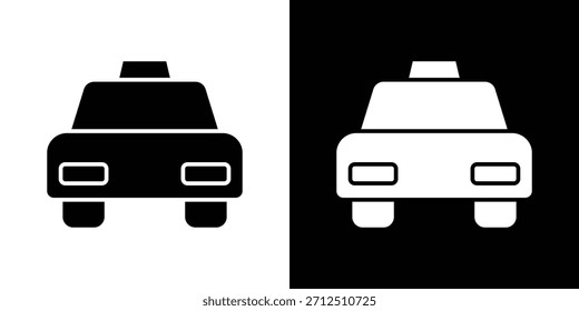 Iconos de taxi. Estilo sólido simple. Ilustración vectorial de glifos aislada