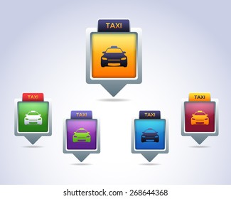 Taxi Icons Vector Design
