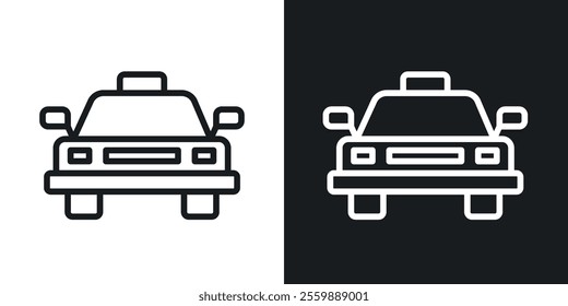 Taxi icons. vector set in black colors
