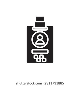 Taxi Id Card Filled Icon Vector Illustration