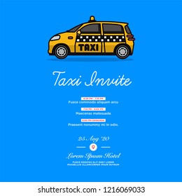 Taxi Invitation Design with Where and When Details