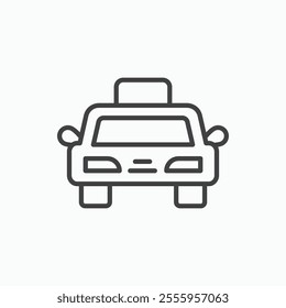 Taxi isolated icon. vector illustration.