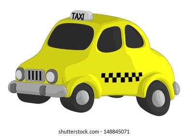 Taxi Isolated On White Background Stock Vector (Royalty Free) 148845071 ...