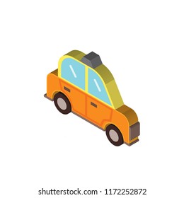 Taxi isometric left top view 3D icon