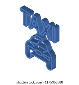 Taxi isometric left top view 3D icon