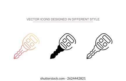 Taxi Key icon design with white background stock illustration