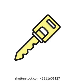 Taxi Key Icon Vector Illustration