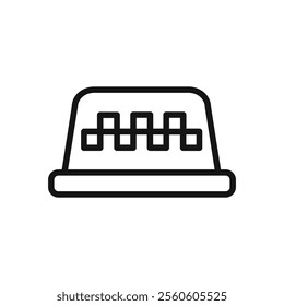 Taxi lamp icon vector line logo art