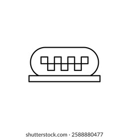 Taxi lamp icon Vector logo set flat