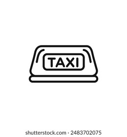 Taxi Lampe Icon Vektorgrafik Set Kollektion für Web