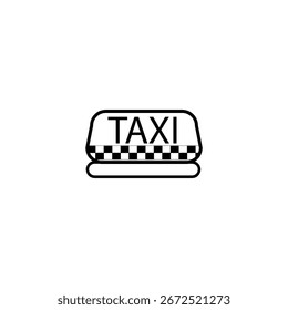 Taxi lamp icon vector simple flat black trendy style illustration for web and app..eps
