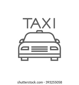 Icono de línea de taxi.