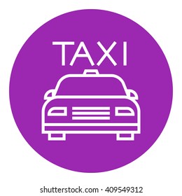 Taxi line icon.