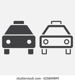taxi line icon, outline and solid vector logo, linear pictogram isolated on white, pixel perfect illustration
