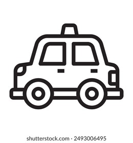 Taxi line icon. vector illustration.