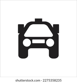 nuevo icono del vector de línea de taxi