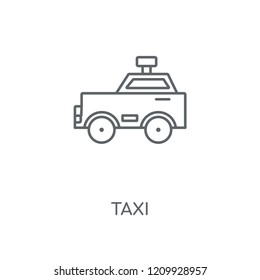 Taxi linear icon. Taxi concept stroke symbol design. Thin graphic elements vector illustration, outline pattern on a white background, eps 10.