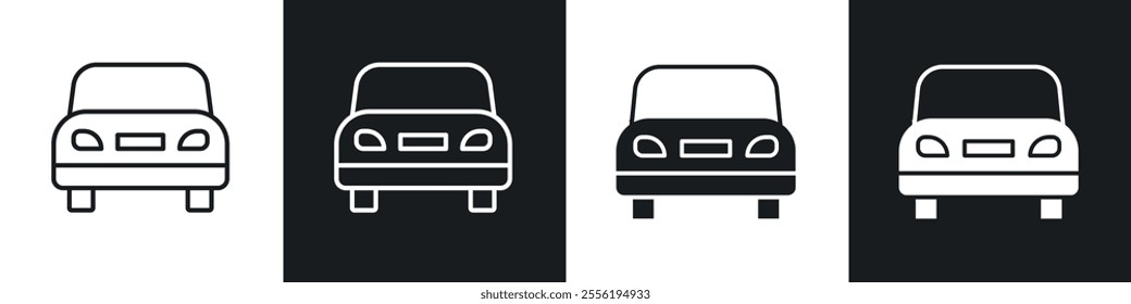 Taxi linear icon set for app, and web design.