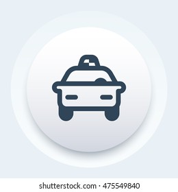 taxi linear vector icon