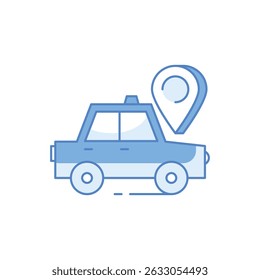 Taxi Location Icon vector stock illustration