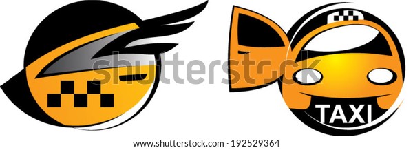 Taxi logo concept on light background, taxi\
graphic icon, vector\
logos.