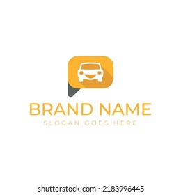 Taxi Logo with Taxi Concept in Speech Bubble