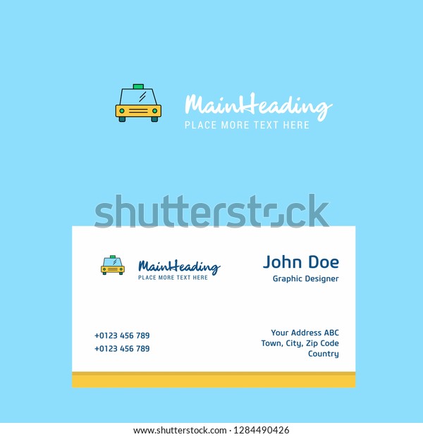 Taxi  logo Design with business card\
template. Elegant corporate identity. -\
Vector