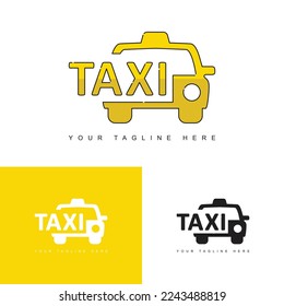 Taxi Logo Design kreative Konzept Vektor. Taxischild.