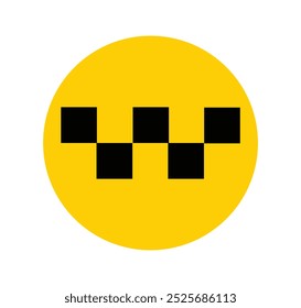 Taxi logo flat icon vector in circle
