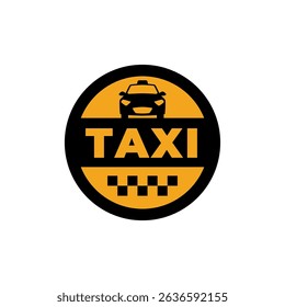 Taxi logo. Taxi service logo. Public transport symbol.