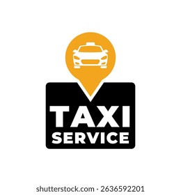 Taxi logo. Taxi service logo. Public transport symbol.