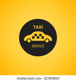 Taxi logo, service. Public transport symbol.
