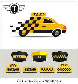 Taxi. Logo. Set of vector emblems.