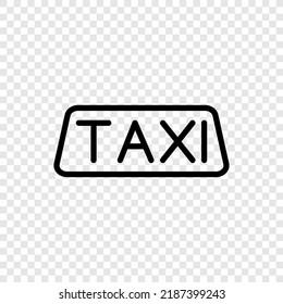El logotipo del taxi es un simple vector de iconos. Diseño plano. cuadrícula transparente.ai