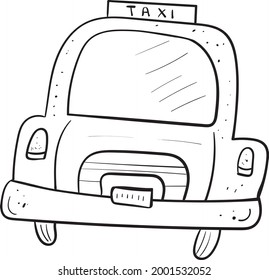 Taxi London. Vector clip art illustration