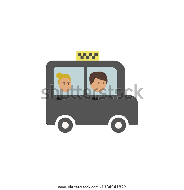 Taxi, man. Woman cartoon\
icon. Element of color travel icon. Premium quality graphic design\
icon. Signs and symbols collection icon for websites, web design,\
mobile app