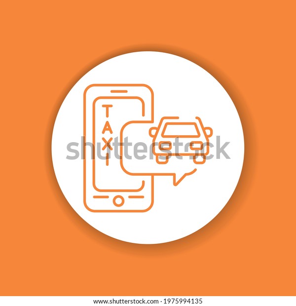 Taxi mobile application in smartphone color\
glyph icon. Pictogram for web page, mobile app, promo. UI UX GUI\
design element.